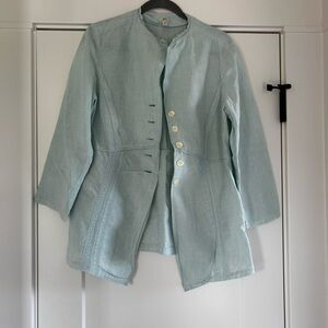 VINTAGE 100% Linen J. Jill blouse Tailored Fit